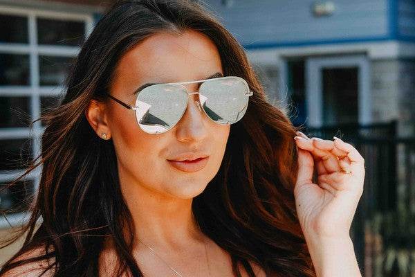 Black/Silver Unisex Aviator Sunglasses - Shop Style & More | Fresh Looks, Everyday Deals & Free Shipping