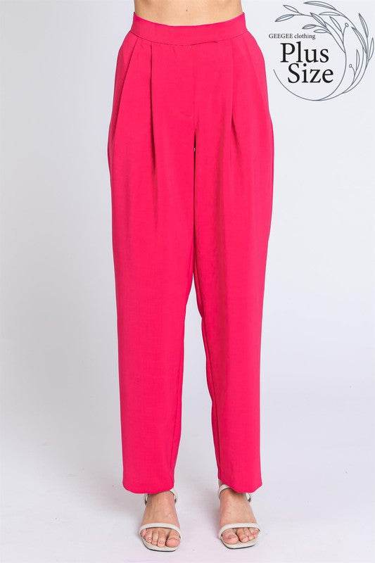 Plus High-Waisted Pleated Slacks - Shop Style & More | Fresh Looks, Everyday Deals & Free Shipping