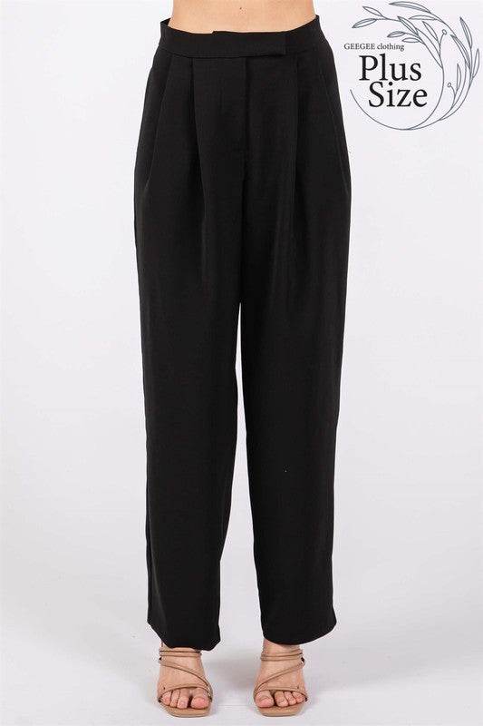 Plus High-Waisted Pleated Slacks - Shop Style & More | Fresh Looks, Everyday Deals & Free Shipping