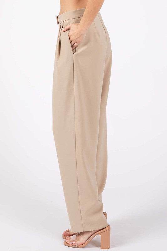 Plus High-Waisted Pleated Slacks - Shop Style & More | Fresh Looks, Everyday Deals & Free Shipping