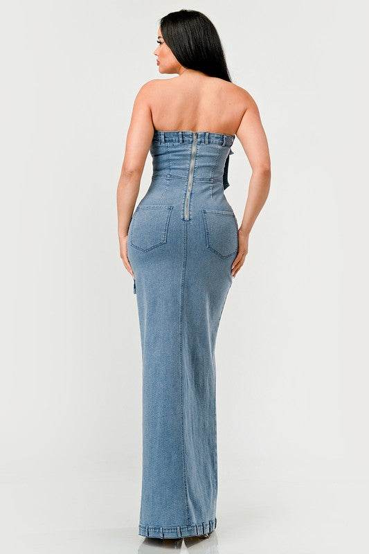 Urban Chic Denim Gown - Shop Style & More | Fresh Looks, Everyday Deals & Free Shipping