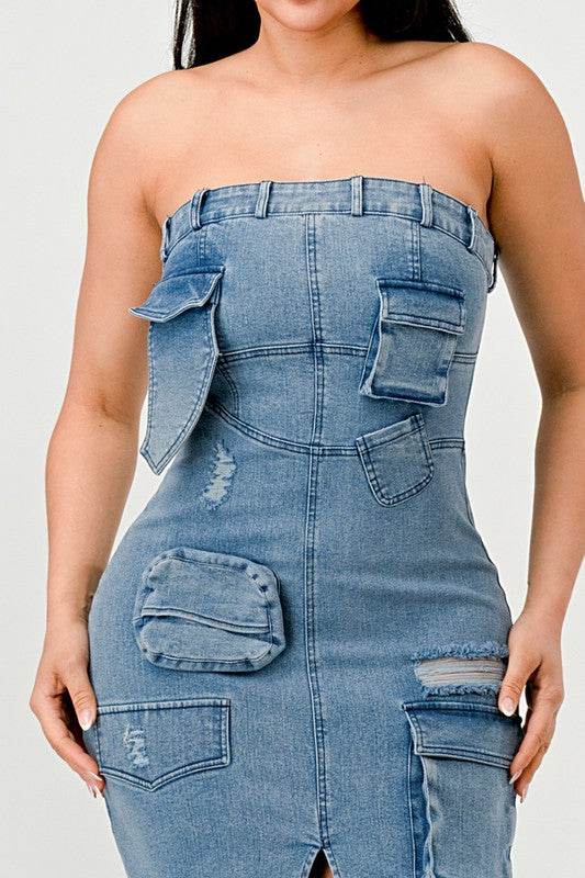 Urban Chic Denim Gown - Shop Style & More | Fresh Looks, Everyday Deals & Free Shipping