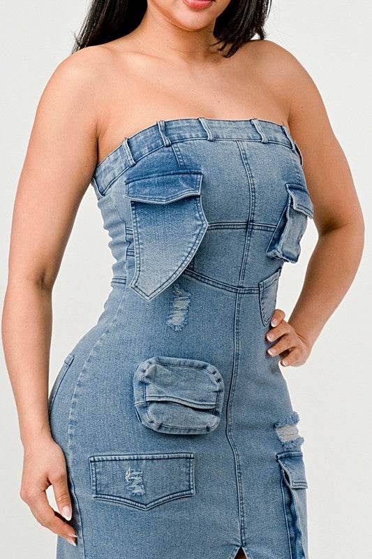 Urban Chic Denim Gown - Shop Style & More | Fresh Looks, Everyday Deals & Free Shipping