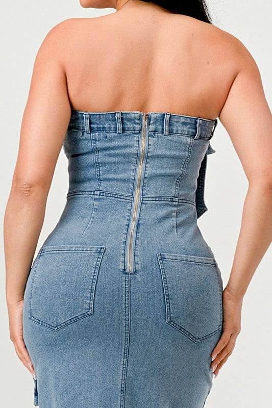 Urban Chic Denim Gown - Shop Style & More | Fresh Looks, Everyday Deals & Free Shipping