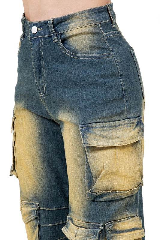 WOMEN FASHION CARGO STYLE DENIM PANTS - Shop Style & More | Fresh Looks, Everyday Deals & Free Shipping