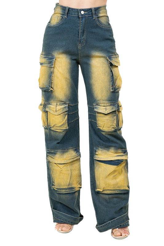 WOMEN FASHION CARGO STYLE DENIM PANTS - Shop Style & More | Fresh Looks, Everyday Deals & Free Shipping