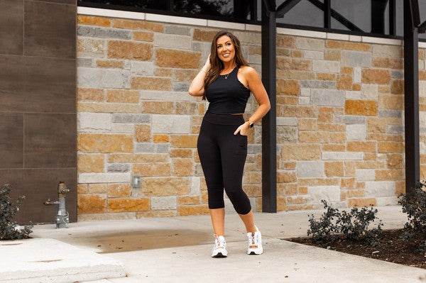 Black CAPRI with POCKETS - Shop Style & More | Fresh Looks, Everyday Deals & Free Shipping