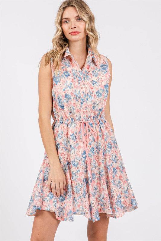 Floral Eyelet Mini Dress - Shop Style & More | Fresh Looks, Everyday Deals & Free Shipping