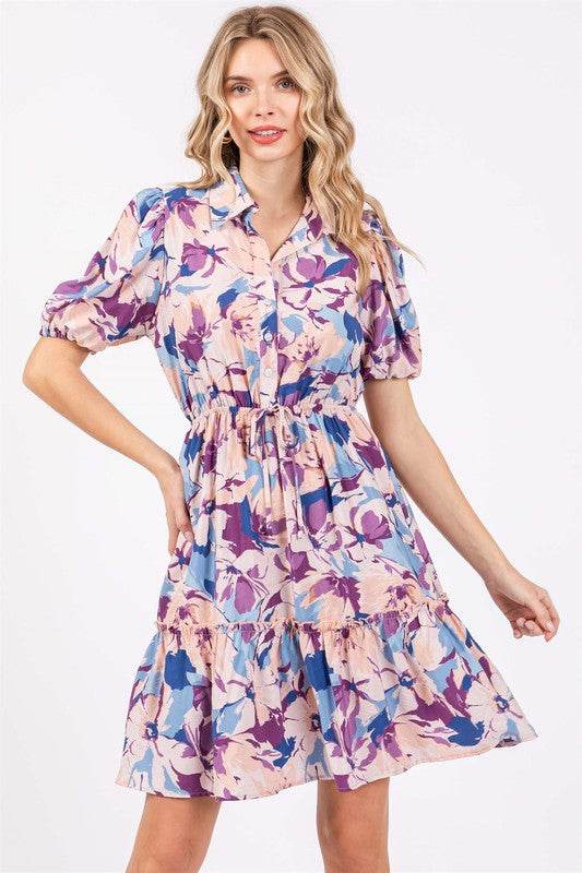 Floral Mini Shirt Dress - Shop Style & More | Fresh Looks, Everyday Deals & Free Shipping