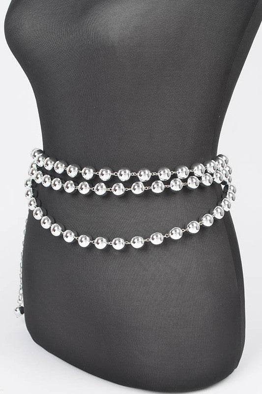 Layered Metallic CCB Beads Iconic Chain Belt - Shop Style & More | Fresh Looks, Everyday Deals & Free Shipping