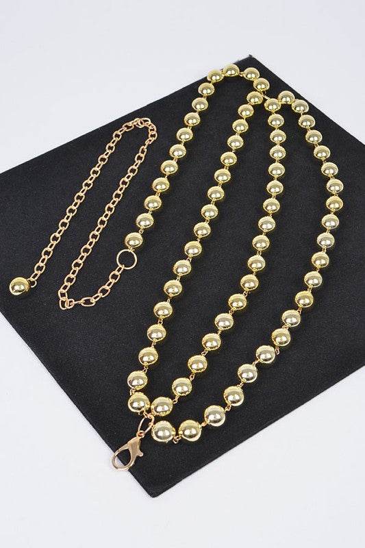 Layered Metallic CCB Beads Iconic Chain Belt - Shop Style & More | Fresh Looks, Everyday Deals & Free Shipping