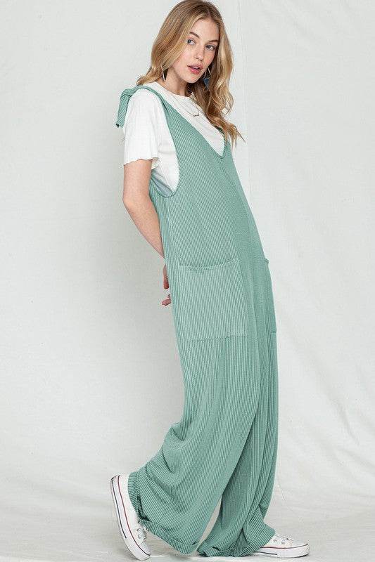 Corded Tie Straps V Neck Wide Leg Jumpsuit - Shop Style & More | Fresh Looks, Everyday Deals & Free Shipping