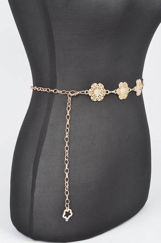 Flower Filigree Station Chain Belt - Shop Style & More | Fresh Looks, Everyday Deals & Free Shipping
