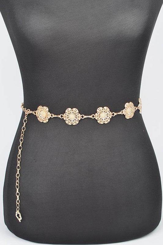 Flower Filigree Station Chain Belt - Shop Style & More | Fresh Looks, Everyday Deals & Free Shipping