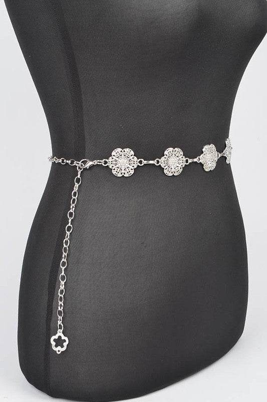 Flower Filigree Station Chain Belt - Shop Style & More | Fresh Looks, Everyday Deals & Free Shipping