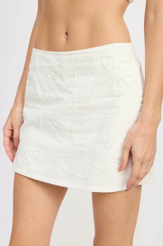 HIGH WAIST EMBROIDERED SKORT - Shop Style & More | Fresh Looks, Everyday Deals & Free Shipping