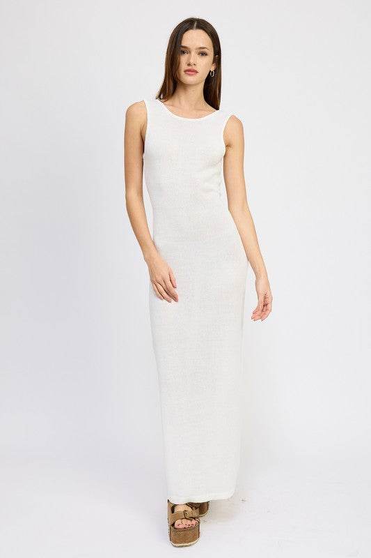 CROCHET MAXI DRESS WITH BACK TIE DETAIL - Shop Style & More | Fresh Looks, Everyday Deals & Free Shipping