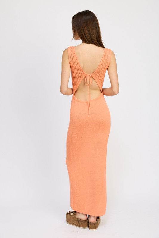 CROCHET MAXI DRESS WITH BACK TIE DETAIL - Shop Style & More | Fresh Looks, Everyday Deals & Free Shipping