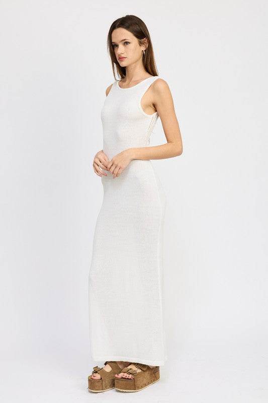 CROCHET MAXI DRESS WITH BACK TIE DETAIL - Shop Style & More | Fresh Looks, Everyday Deals & Free Shipping