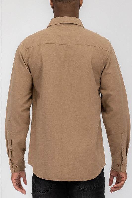 Weiv Mens Solid Flannel Shirt - Shop Style & More | Fresh Looks, Everyday Deals & Free Shipping