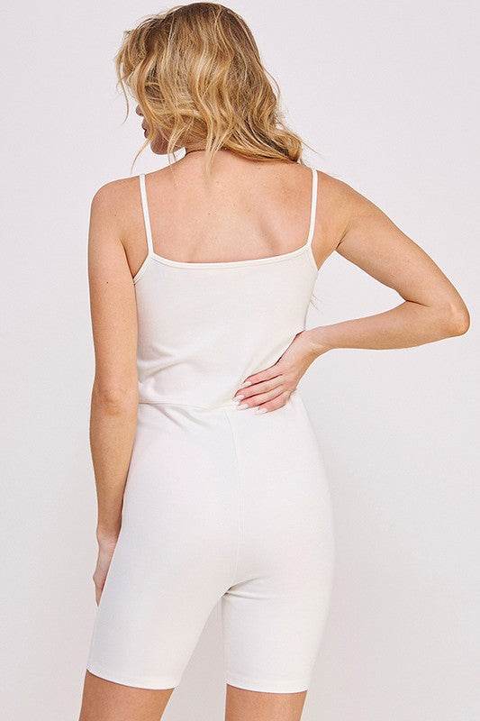 ACTIVE SPAGHETTI STRAP FITTED UNITARD ROMPER - Shop Style & More | Fresh Looks, Everyday Deals & Free Shipping