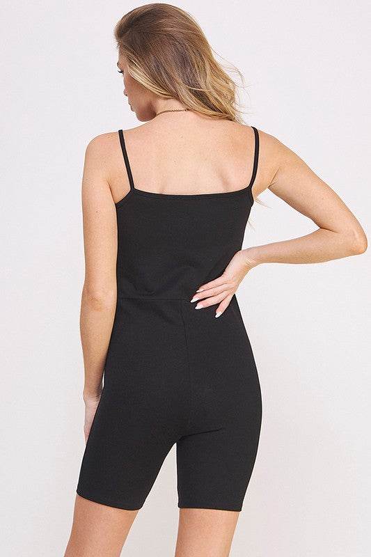 ACTIVE SPAGHETTI STRAP FITTED UNITARD ROMPER - Shop Style & More | Fresh Looks, Everyday Deals & Free Shipping