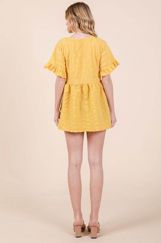 Textured Ruffle Sleeve Tunic - Shop Style & More | Fresh Looks, Everyday Deals & Free Shipping