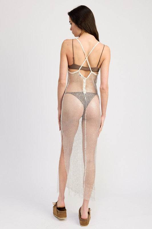 FISH NET HALTER MAXI DRESS - Shop Style & More | Fresh Looks, Everyday Deals & Free Shipping