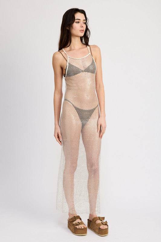FISH NET HALTER MAXI DRESS - Shop Style & More | Fresh Looks, Everyday Deals & Free Shipping