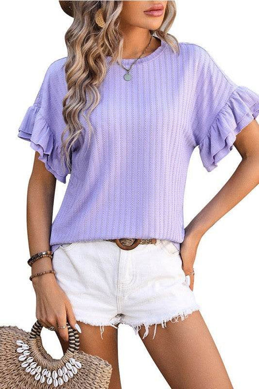 Ruffle sleeve blouse - Shop Style & More | Fresh Looks, Everyday Deals & Free Shipping