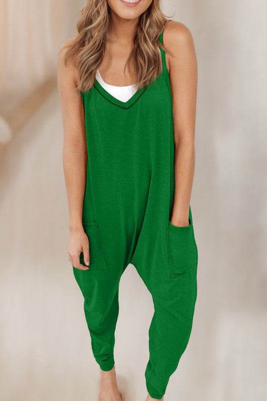Flame Solid Color Loose Fit Harem Jumpsuit - Shop Style & More | Fresh Looks, Everyday Deals & Free Shipping