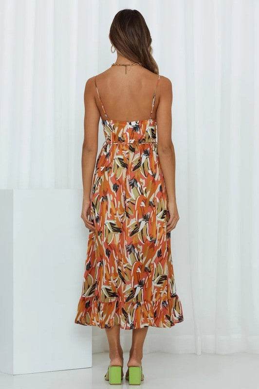 Women's Floral Print A-Line Printed Ruffle Halter - Shop Style & More | Fresh Looks, Everyday Deals & Free Shipping