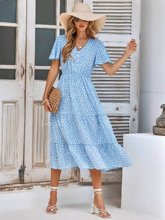 Women's Floral Print Chiffon A-Line Dress - Shop Style & More | Fresh Looks, Everyday Deals & Free Shipping