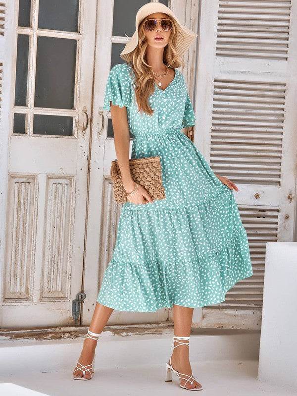 Women's Floral Print Chiffon A-Line Dress - Shop Style & More | Fresh Looks, Everyday Deals & Free Shipping