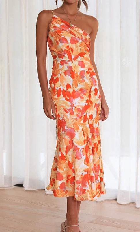 One shoulder floral print dress - Shop Style & More | Fresh Looks, Everyday Deals & Free Shipping