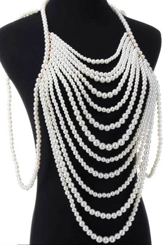 Dramatic Pearls Beaded Body Chain - Shop Style & More | Fresh Looks, Everyday Deals & Free Shipping