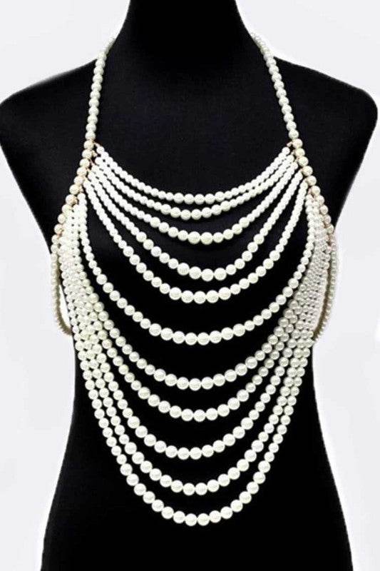 Dramatic Pearls Beaded Body Chain - Shop Style & More | Fresh Looks, Everyday Deals & Free Shipping