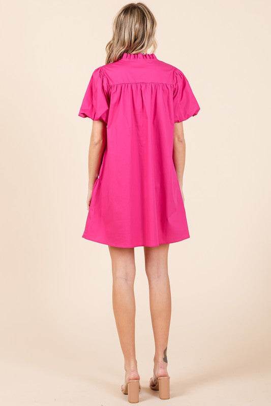Piping Detailed Babydoll Mini Dress - Shop Style & More | Fresh Looks, Everyday Deals & Free Shipping