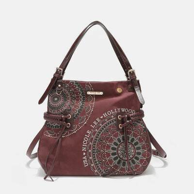 Nicole Lee USA Side Braided Tassel Inlaid Rhinestone Embroidery Hobo Bag - Shop Style & More | Fresh Looks, Everyday Deals & Free Shipping