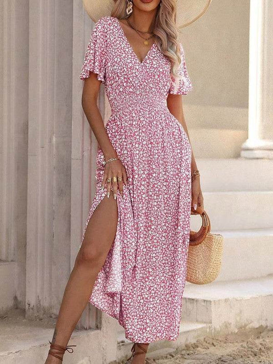 Floral v neck midi dress - Shop Style & More | Fresh Looks, Everyday Deals & Free Shipping