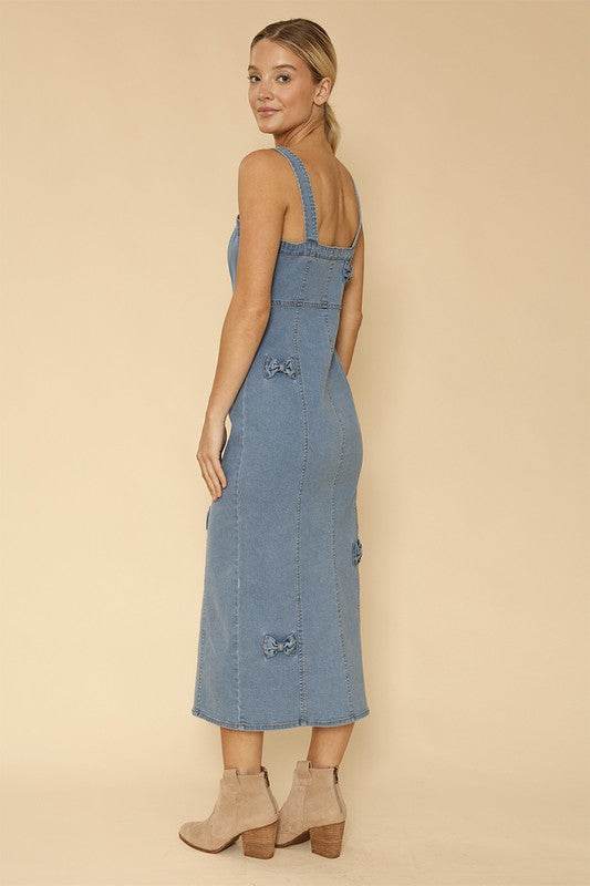 Denim dress with bow detailing - Shop Style & More | Fresh Looks, Everyday Deals & Free Shipping