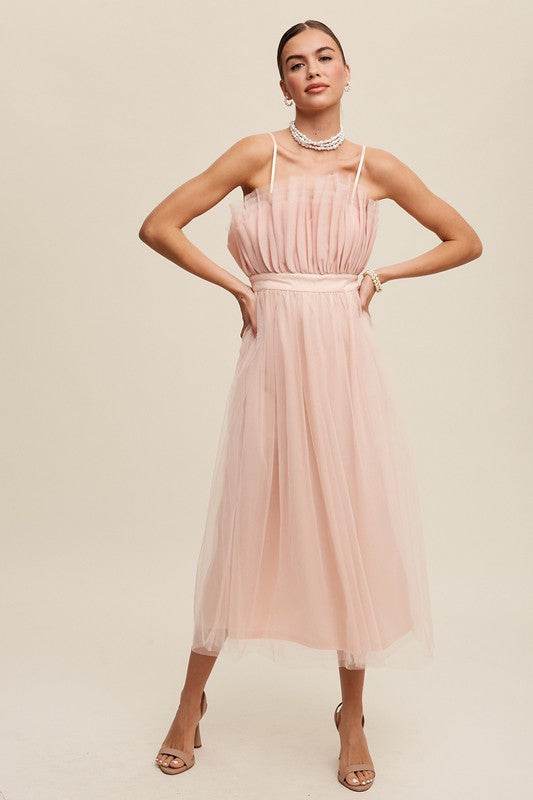 Paper Bag Frill Tulle Maxi Dress - Shop Style & More | Fresh Looks, Everyday Deals & Free Shipping