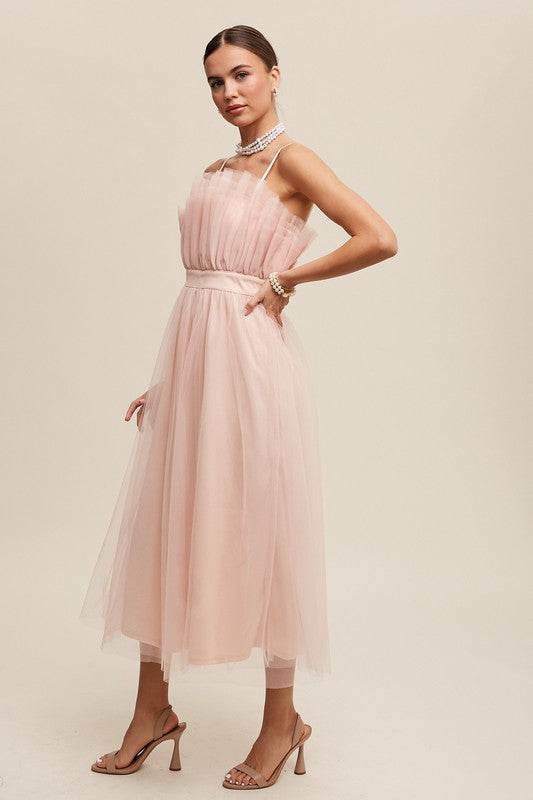 Paper Bag Frill Tulle Maxi Dress - Shop Style & More | Fresh Looks, Everyday Deals & Free Shipping