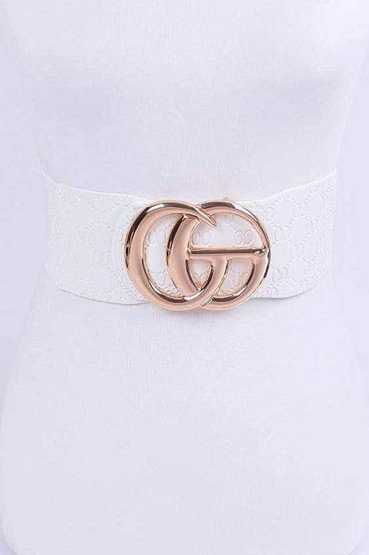 Embossed Logo Elastic Belt - Shop Style & More | Fresh Looks, Everyday Deals & Free Shipping
