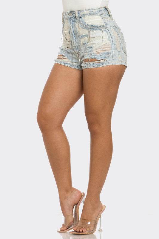 Rebel Spirit Distressed Denim Shorts - Shop Style & More | Fresh Looks, Everyday Deals & Free Shipping