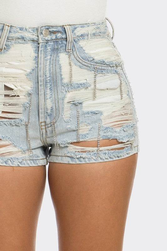 Rebel Spirit Distressed Denim Shorts - Shop Style & More | Fresh Looks, Everyday Deals & Free Shipping