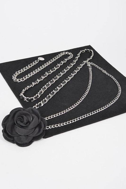 Plus Size Satin Flower Iconic Chain Belt - Shop Style & More | Fresh Looks, Everyday Deals & Free Shipping