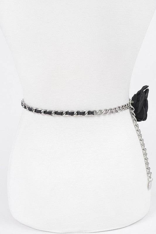 Plus Size Satin Flower Iconic Chain Belt - Shop Style & More | Fresh Looks, Everyday Deals & Free Shipping