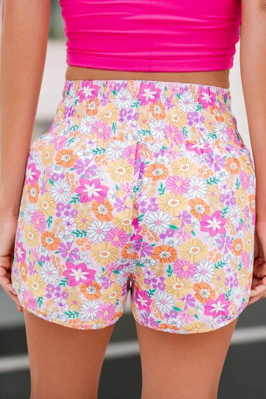 Boho Floral Shirred High Waist Casual Shorts - Shop Style & More | Fresh Looks, Everyday Deals & Free Shipping