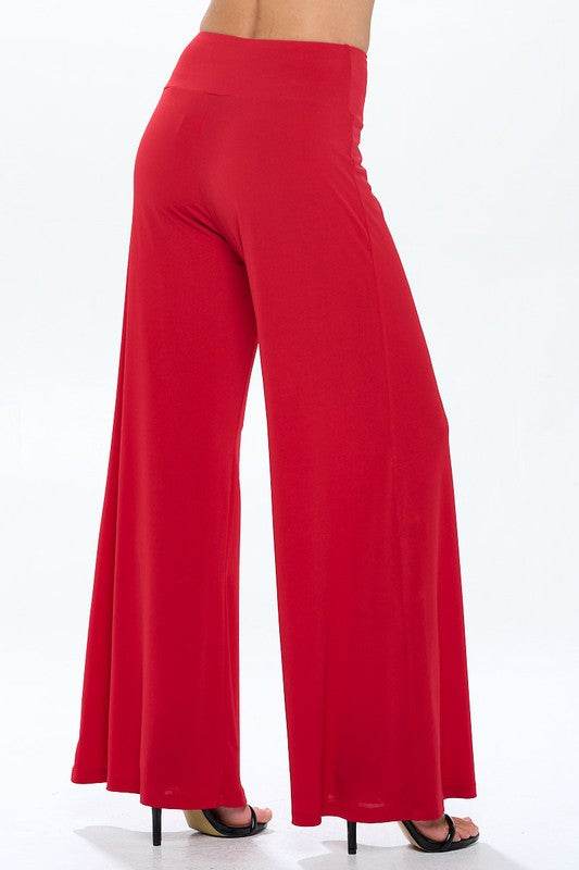 Made in USA Solid Wide Leg Pants w Thick Waistband - Shop Style & More | Fresh Looks, Everyday Deals & Free Shipping
